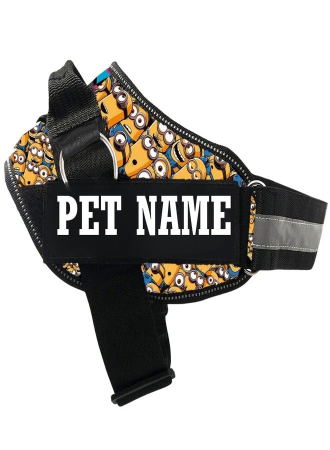 KIKA Pets Original Dog Harness with Custom Name Personalisation | Dog Vest Harness, Large Size (for 21-35 kgs) Minion - Image 1